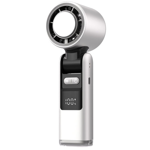 Ice Cool Turbo Mini Fan with Digital Display – USB Rechargeable &