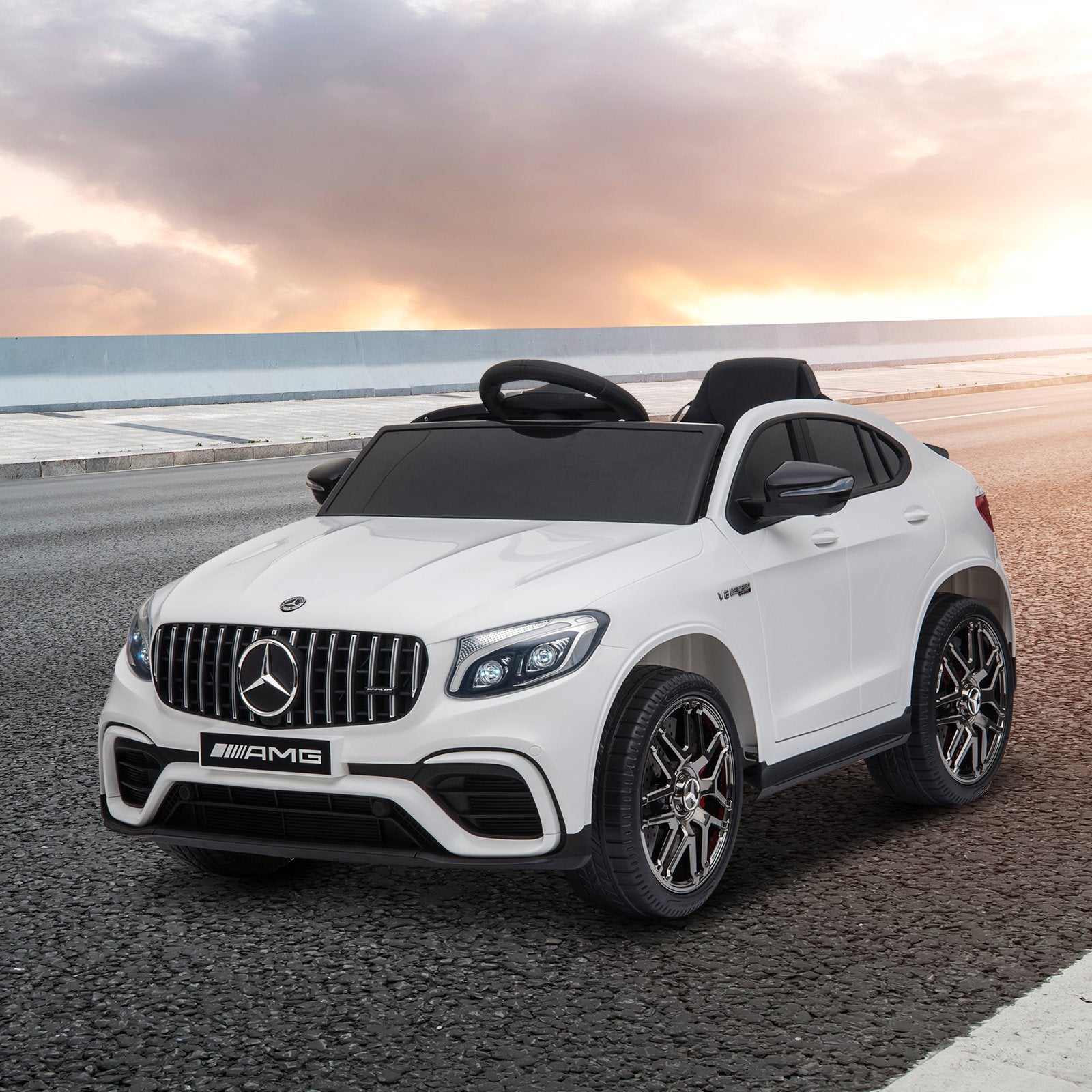 Aosom 12V Mercedes Kids Car Licensed Benz Ride On Car For 3 - 8 Years