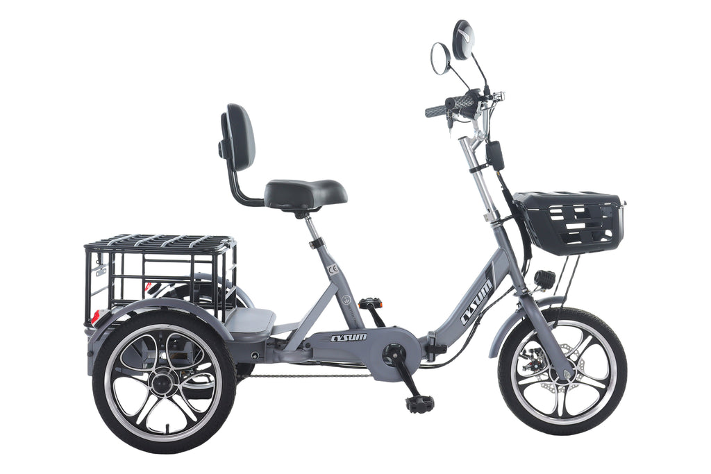 Foldable cargo e-trike - 1100Wh, 50km range, top speed 25km/h,