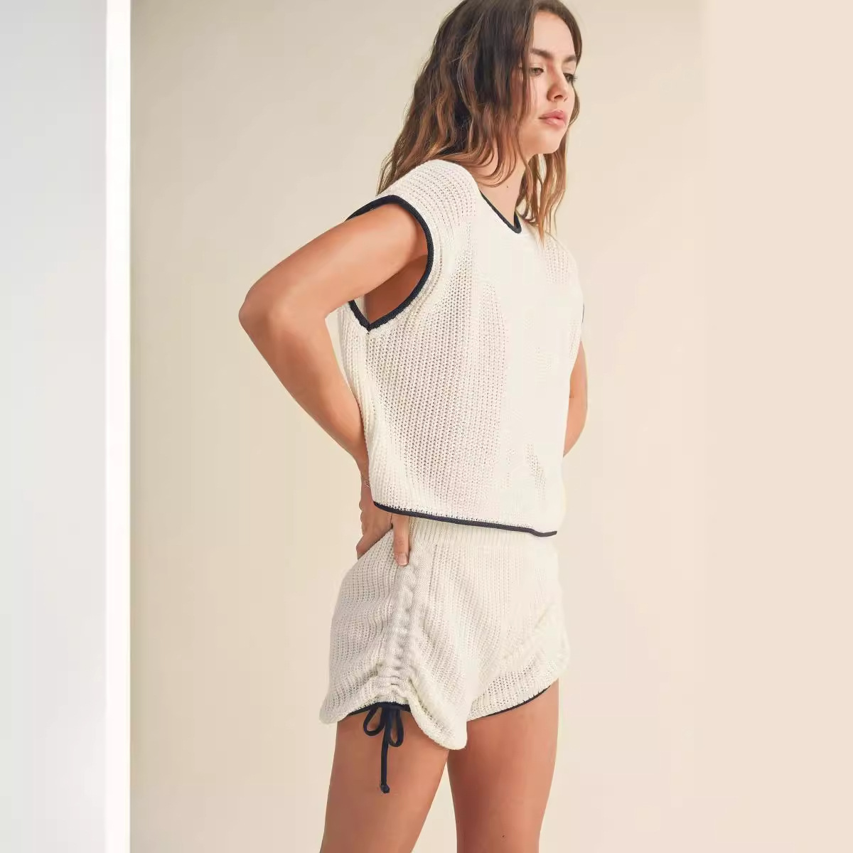 Elegant Women’s Summer Knit Two-Piece Set