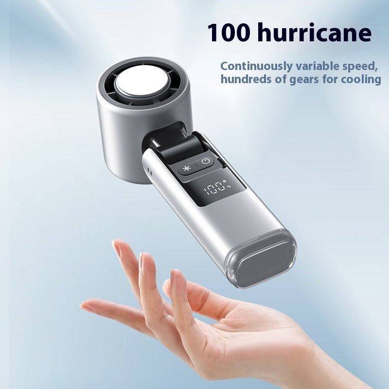 Ice Cool Turbo Mini Fan with Digital Display – USB Rechargeable &